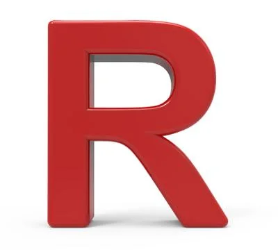 3d red letter R Stock Illustration