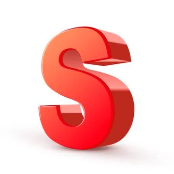 3d red letter s Stock Illustration