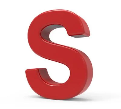 3d red letter S Illustrazione stock