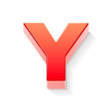 3d red letter y Illustrazione stock