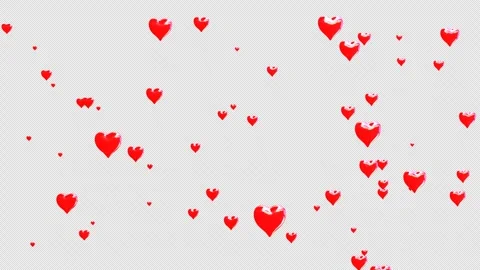 3D Red Love Hearts Animation Stock Footage 319299739