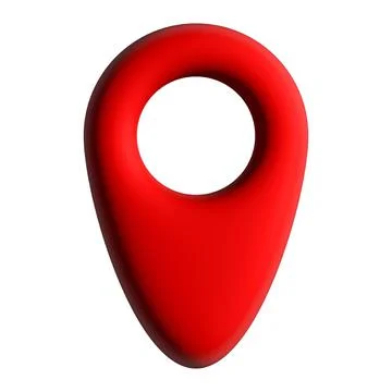3d red map pin icon Stock Illustration