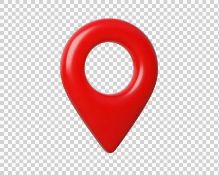 3d Red Map Pin Stock Illustration
