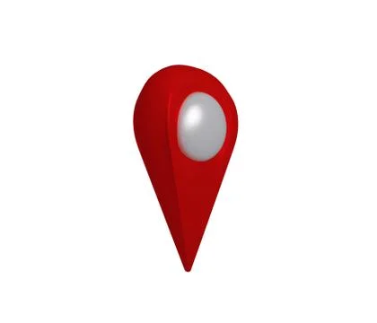 3D red map pointer. 3D rendering Stock Illustration