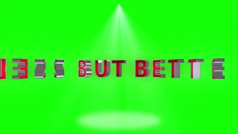 3D red metallic text on green screen background with spotlight effect 库存影片 342894432