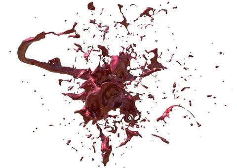 3D Red paint splash Ilustração Stock