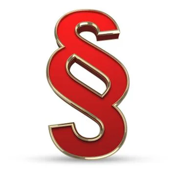 3d red paragraph symbol Stock Illustration