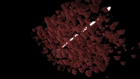 3D red particles Abstract Artwork Illustration Stock Illustration