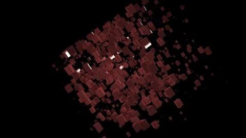 3D red  particles in motion Abstract Artwork Illustration Stock Illustration