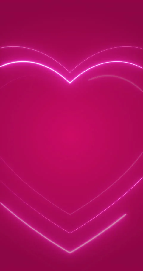 3d red pink love sign on pink. Stock Footage 231296032