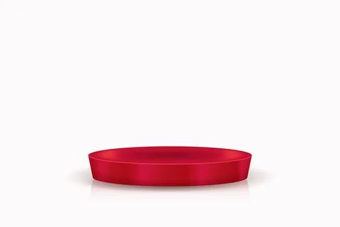 3D Red Podium Vector Illustration. Stock Illustration