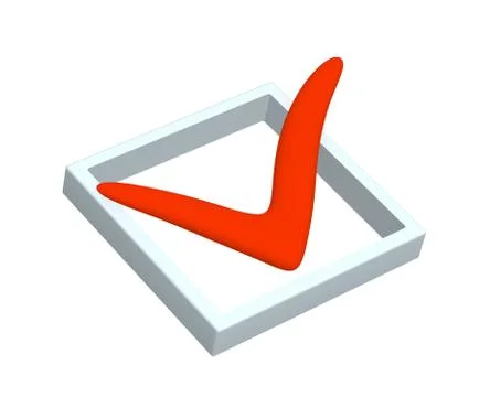 3D red point marked in the list Stock Illustration