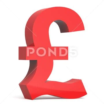 3D red pound sign Stock Illustration