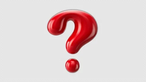 3D Red Question Mark Animation Pack on Transparent Background. Stock Footage 337889289