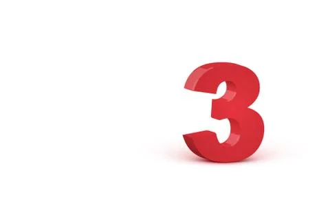 3D red realistic character, vector illustration Stock Illustration