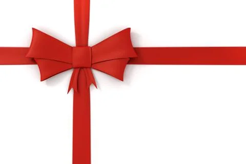 3d red ribbon, decorations Stock Illustration