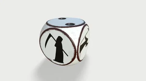 3D Red rolling dice on white background 库存插图