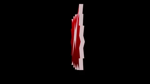 3d red speech ballon icon rotated loopable animation black background Stock Footage 265547159
