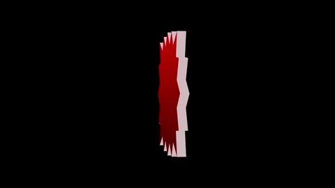 3d red speech balloon icon rotated animation loopable black background Stock Footage 265547165