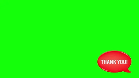 3D red speech bubble with “Thank you!” text Stock Footage 314624614