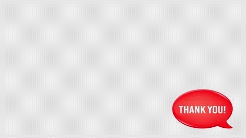 3D red speech bubble with “Thank you!” text Stock Footage 314800640