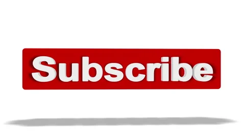 3d red subscribe button on white background. Stock-Footage 167150119