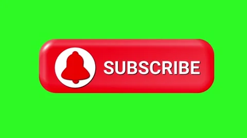 A 3D red "Subscribe" button with a white bell icon Stock Footage 319389752