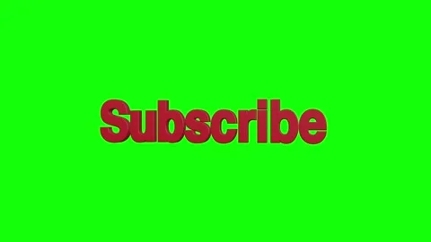 3D Red Subscribe Text Video Animation Clickable Notification for Streaming Green Stock Footage 302896112