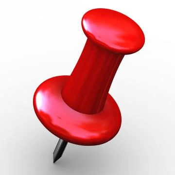 3d red thumbtack Stock Illustration