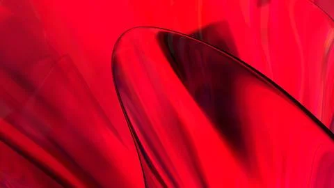 3D red translucent abstract wave wallpaper background. Shiny curved organic.. Stockillustratie