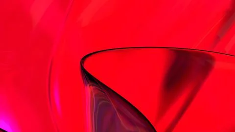3D red translucent abstract wave wallpaper background. Shiny curved organic.. Stockillustratie