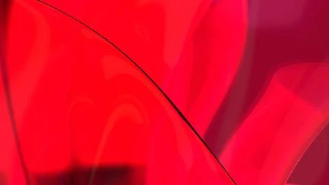 3D red translucent abstract wave wallpaper background. Shiny curved organic.. Stockillustratie