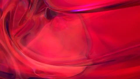 3D red translucent abstract wave wallpaper background. Shiny curved organic.. イラスト素材