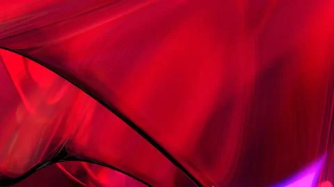 3D red translucent abstract wave wallpaper background. Shiny curved organic.. Stockillustratie