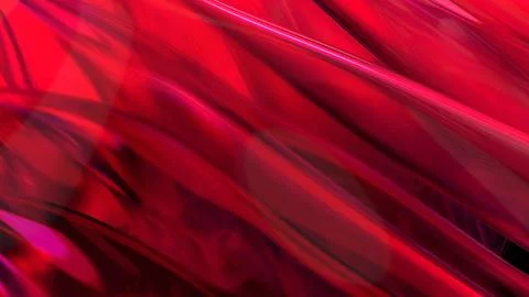 3D red translucent abstract wave wallpaper background. Shiny curved organic.. Illustrazione stock