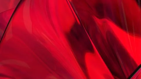 3D red translucent abstract wave wallpaper background. Shiny curved organic.. Stock-Illustration