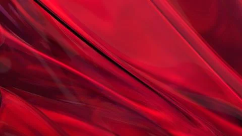 3D red translucent abstract wave wallpaper background. Shiny curved organic.. イラスト素材