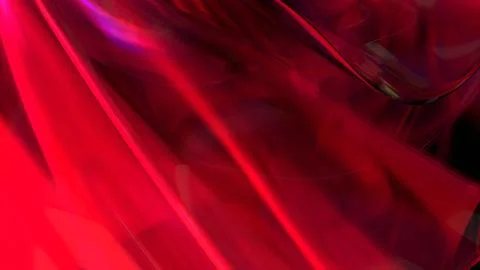3D red translucent abstract wave wallpaper background. Shiny curved organic.. Illustrazione stock