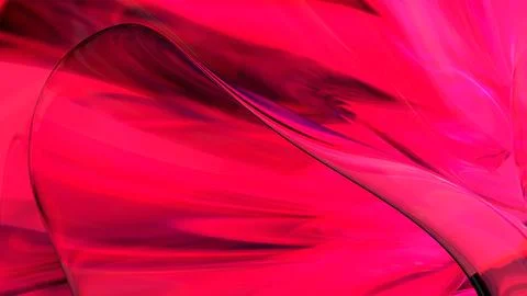 3D red translucent abstract wave wallpaper background. Shiny curved organic.. Stockillustratie