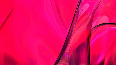 3D red translucent abstract wave wallpaper background. Shiny curved organic.. Stockillustratie