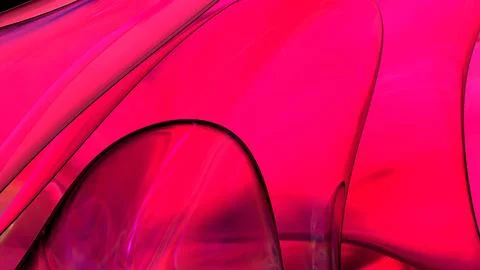 3D red translucent abstract wave wallpaper background. Shiny curved organic.. Stockillustratie