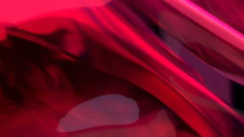 3D red translucent abstract wave wallpaper background. Shiny curved organic.. Illustrazione stock