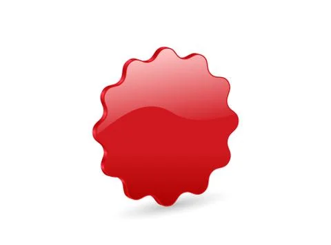 3d red vector badge Stock Illustration