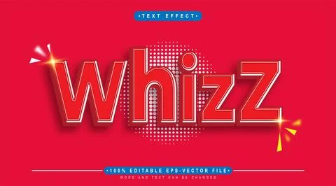 3d red whizz text effect Stock Illustration