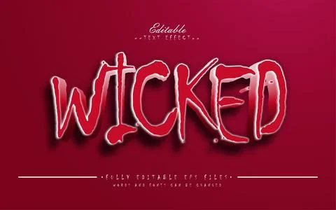3d red wicked text effect Stock Illustration
