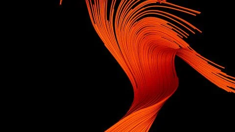 3d redering model of many long electric wires, computer generating background Stock Illustration