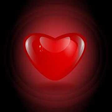 3d redheart Illustrazione stock