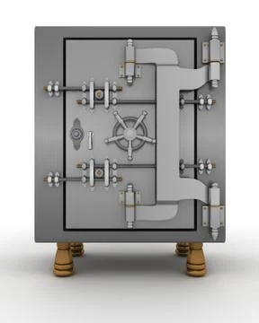 3d redner of a bank safe Stock Illustration