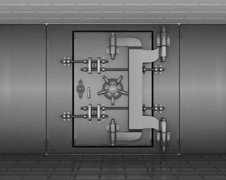 3d redner of a bank safe Stock Illustration