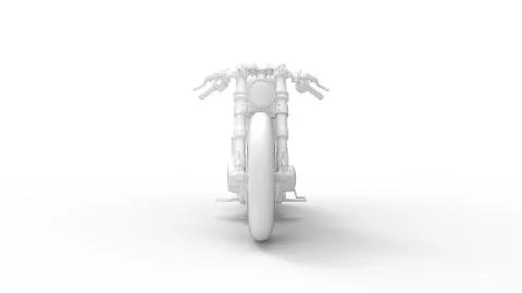 3d rednering of a computer generated model of a cruiser motorcycle Stock Illustration